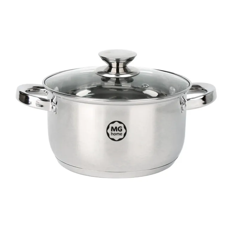 Garnek stalowy MG Home Verso Daily 22 cm 4,1 litra z pokrywką na indukcję