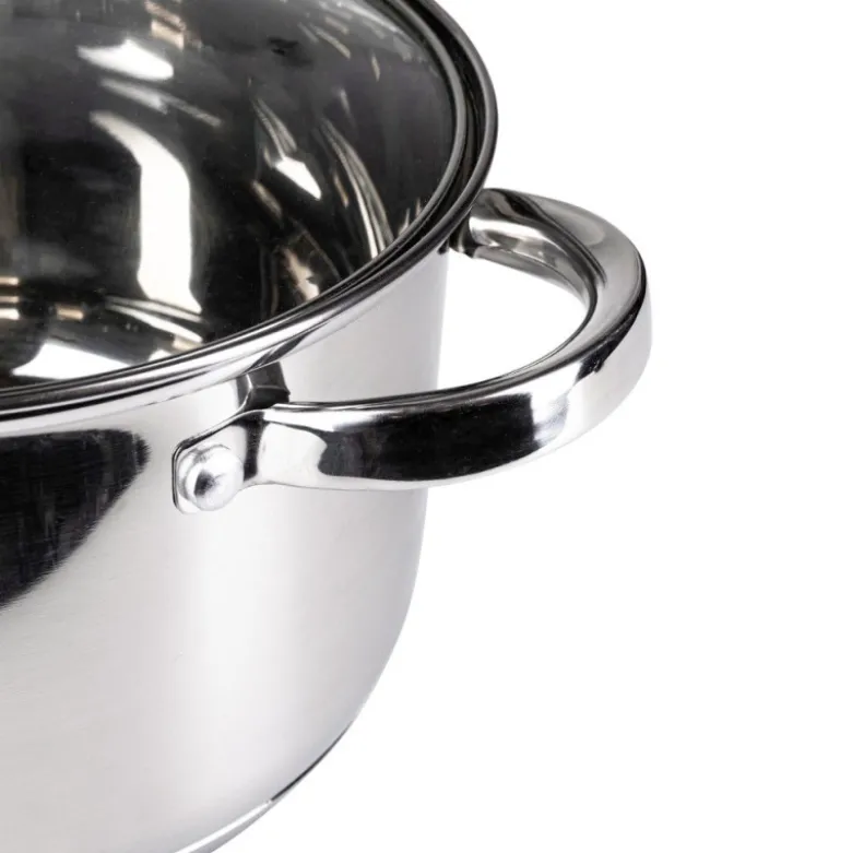 Garnek stalowy MG Home Verso Daily 18 cm 2,2 litra z pokrywką na indukcję