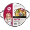 Garnek stalowy niski MG Home Verso Daily 24 cm 2,5 litra z pokrywką na indukcję