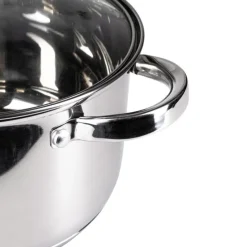 Garnek stalowy niski MG Home Verso Daily 24 cm 2,5 litra z pokrywką na indukcję