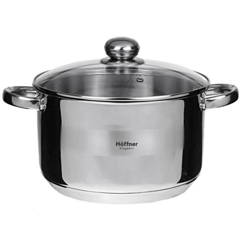Garnek stalowy z pokrywką Hoffner HF 4463 3.4 L GAZ INDUKCJA