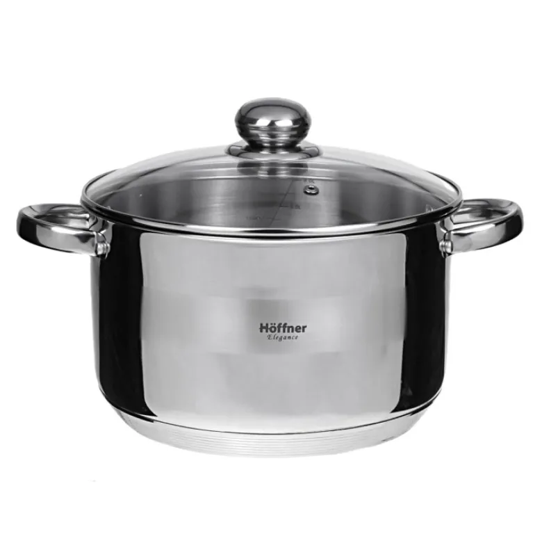 Garnek ze stali Hoffner HF 4482 z pokrywką 10 L INDUKCJA