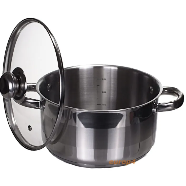 Garnek z pokrywką KingHoff KH 4326 1.0 L stalowy INDUKCJA