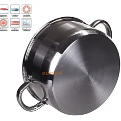 Garnek z pokrywką KingHoff KH 4326 1.0 L stalowy INDUKCJA
