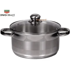 Garnek z pokrywką KingHoff KH 4326 1.0 L stalowy INDUKCJA