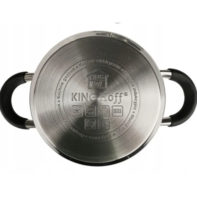 Garnek z pokrywką KingHoff KH 4342 1.5 L stalowy INDUKCJA