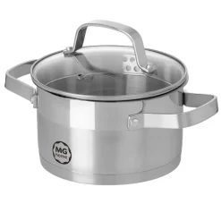 Garnek z pokrywką ze stali nierdzewnej 18 cm MG Home Professional