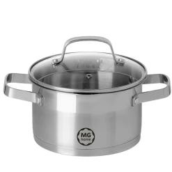 Garnek z pokrywką ze stali nierdzewnej 20 cm MG Home Professional