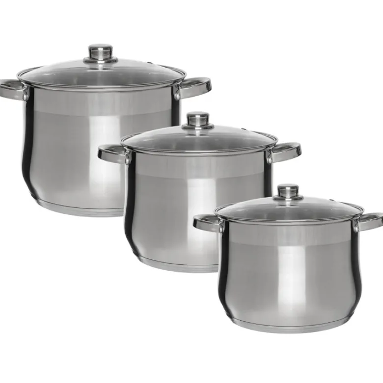Garnki Klausberg KB 7178 Gaz Indukcja zestaw 3 garnków stalowych