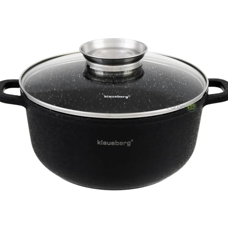 Garnki marmurowe Klausberg KB 7359 Zestaw garnków granitowych indukcyjnych