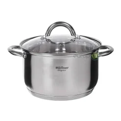 Garnki stalowe Hoffner HF 4360 indukcyjne Zestaw sześciu garnków