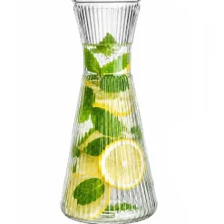 Karafka szklana 1000 ml do wody lemoniady szkło ryflowane Tragar