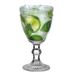 Kielichy do wody 300 ml zestaw 6 szklanek na nóżce Florina Rosetta
