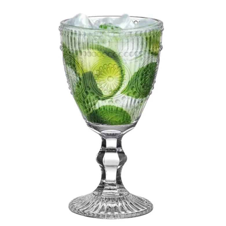 Kielichy do wody 300 ml zestaw 6 szklanek na nóżce Florina Rosetta