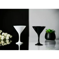 Kieliszki do martini Glasmark 150 ml komplet 6 sztuk czarne i białe