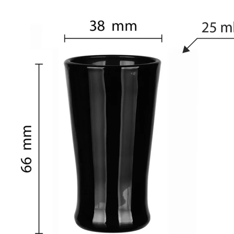 Kieliszki do wódki 25 ml Glasmark X komplet 6 sztuk czarne
