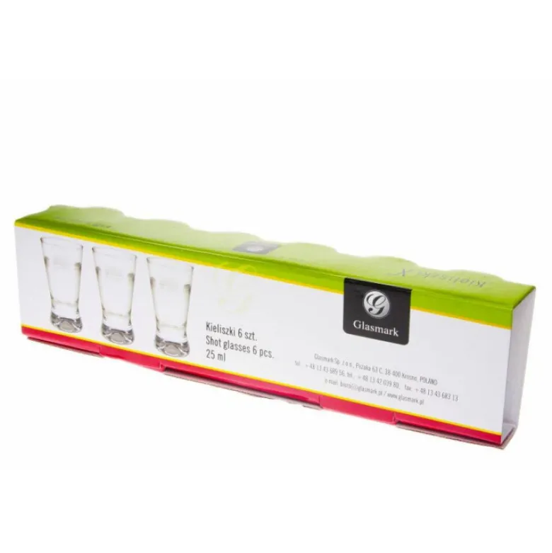 Kieliszki do wódki 25 ml Glasmark IKS komplet 6 sztuk