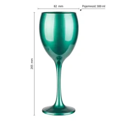 Kieliszki do wina 300 ml Glasmark komplet 6szt zielone