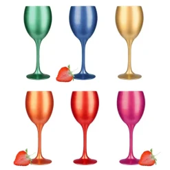 Kieliszki do wina 300 ml Glasmark komplet 6szt mix kolorów