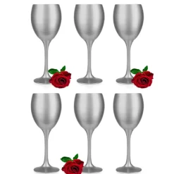 Kieliszki do wina srebrne 300 ml Glasmark komplet 6szt