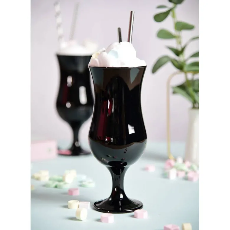 Kieliszki koktajlowe czarne Glasmark szklanki 420 ml zestaw 6 sztuk