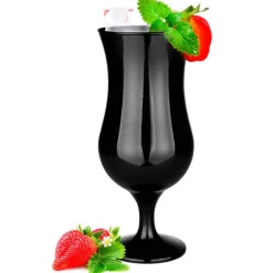 Kieliszki koktajlowe czarne Glasmark szklanki 420 ml zestaw 6 sztuk