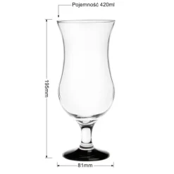 Kieliszki koktajlowe Glasmark szklanki na czarnej nóżce 420 ml zestaw 6 sztuk