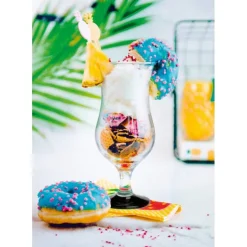 Kieliszki koktajlowe Glasmark szklanki na czarnej nóżce 420 ml zestaw 6 sztuk