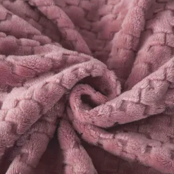 Koc różowy 160x200 cm mikrofibra Cotton World miękki ciepły pled narzuta na łóżko KHT-60