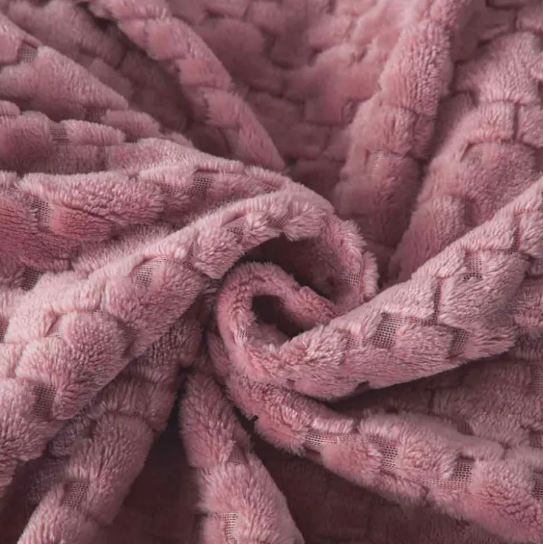 Koc różowy 200x220 cm mikrofibra Cotton World miękki ciepły pled narzuta na łóżko KHT-60