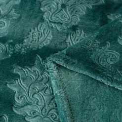 Koc 160x200 cm mikrofibra Cotton World miękki ciepły pled narzuta na łóżko zieleń butelkowa KHP-44