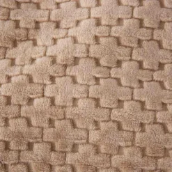 Koc 160x200 cm mikrofibra Cotton World miękki ciepły pled narzuta na łóżko beżowy KHT-56
