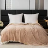 Koc 200x220 cm mikrofibra Cotton World miękki ciepły pled narzuta na łóżko beżowy KHT-56