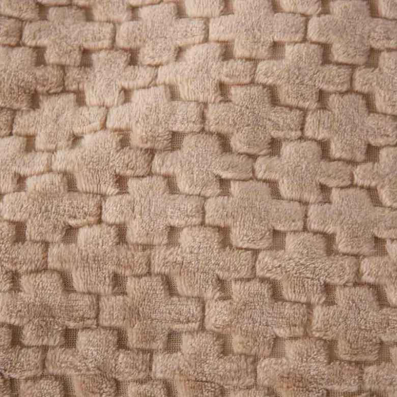 Koc 200x220 cm mikrofibra Cotton World miękki ciepły pled narzuta na łóżko beżowy KHT-56