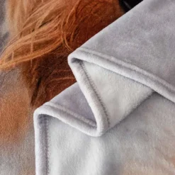 Koc z realistycznym nadrukiem 160x200 miękki pled narzuta na łóżko Cotton World KSM 88 wzór piesek
