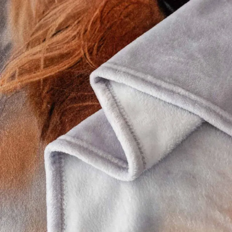 Koc z realistycznym nadrukiem 160x200 miękki pled narzuta na łóżko Cotton World KSM 88 wzór piesek