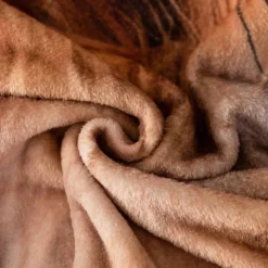 Koc z realistycznym nadrukiem 160x200 miękki pled narzuta na łóżko Cotton World KSM 88 wzór piesek
