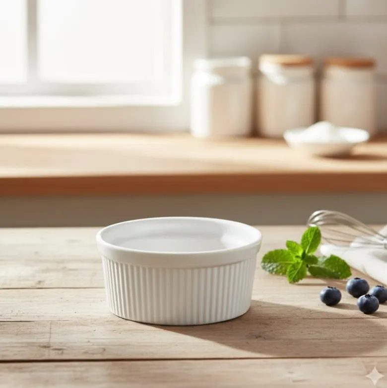 Kokilki do zapiekania 150 ml ramekin zestaw 6 sztuk salaterki miseczki pojemniki porcelanowe Brulee Tragar