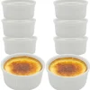Kokilki do zapiekania 150 ml ramekin zestaw 8 sztuk salaterki miseczki pojemniki porcelanowe Brulee Tragar