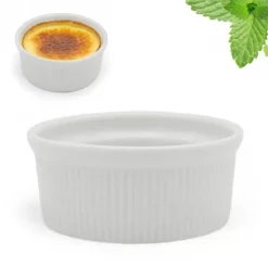 Kokilki do zapiekania 150 ml ramekin zestaw 8 sztuk salaterki miseczki pojemniki porcelanowe Brulee Tragar