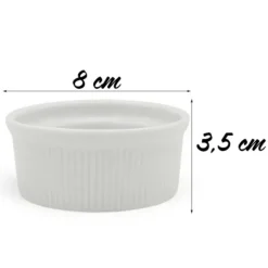 Kokilki do zapiekania 150 ml ramekin zestaw 8 sztuk salaterki miseczki pojemniki porcelanowe Brulee Tragar