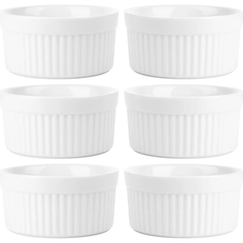Kokilki do zapiekania 260 ml ramekin zestaw 10 sztuk salaterki miseczki pojemniki porcelanowe Brulee