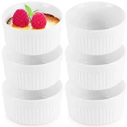Kokilki do zapiekania 260 ml ramekin zestaw 10 sztuk salaterki miseczki pojemniki porcelanowe Brulee