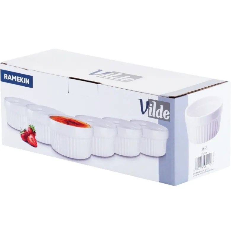 Kokilki do zapiekania 260 ml ramekin zestaw 10 sztuk salaterki miseczki pojemniki porcelanowe Brulee