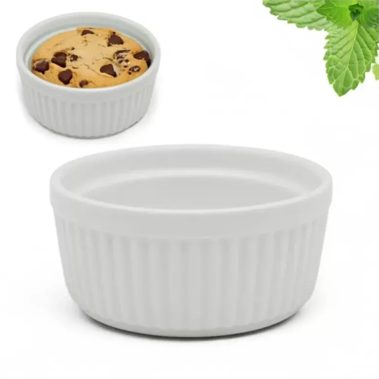 Kokilki do zapiekania 250 ml ramekin zestaw 10 sztuk salaterki miseczki pojemniki porcelanowe Brulee Tragar