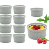 Kokilki do zapiekania 180 ml zestaw 10 sztuk salaterki miseczki pojemniki porcelanowe Brulee