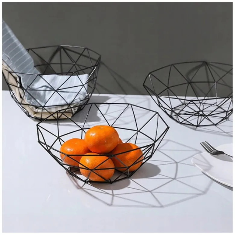 Koszyk na owoce geometryczny Krisberg KR 2532 w stylu LOFT