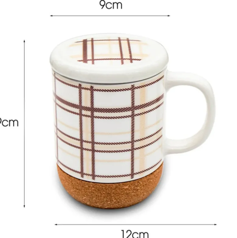 Kubek ceramiczny 380 ml z zaparzaczem kratka Bella Fiore Meyerhoff BL-4540