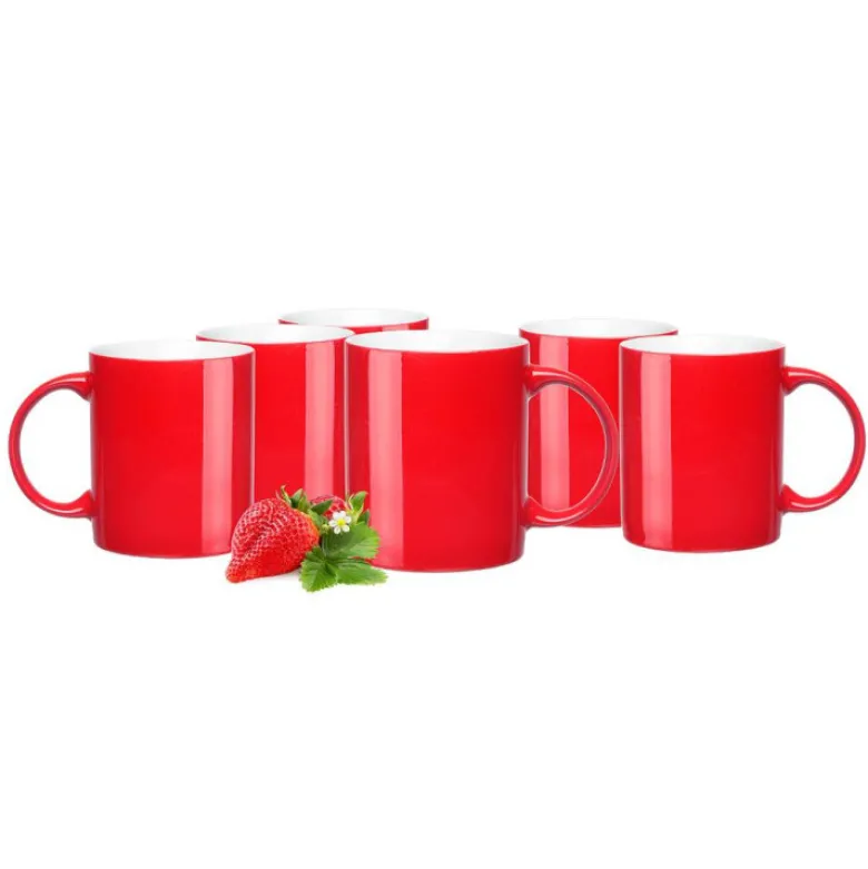 Kubek czerwony ceramiczny Rita Glasmark 300 ml
