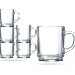 Kubek przezroczysty Florina 250 ml zestaw 6 szklanek